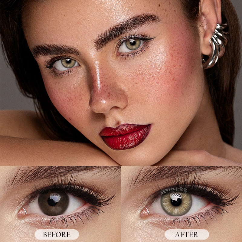 MYEYEBB Nude Iris Brown Prescription Colored Contact Lenses - image 3