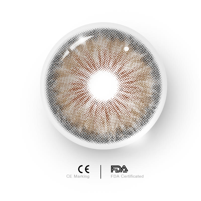 MYEYEBB Halo Iris Brown Prescrition Colored Contact Lenses - image 9