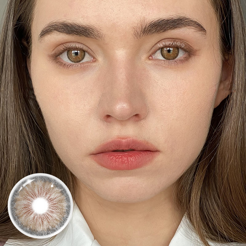 MYEYEBB Halo Iris Brown Prescrition Colored Contact Lenses - image 2