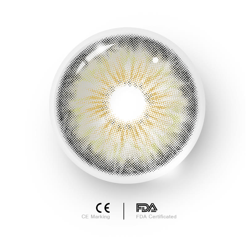 MYEYEBB Halo Iris Grey Prescrition Colored Contact Lenses - image 8