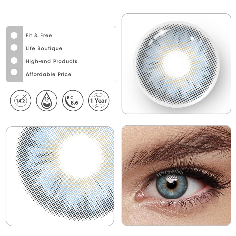 MYEYEBB Tiny Iris Blue Small Pupil Colored Contact Lenses - image 4