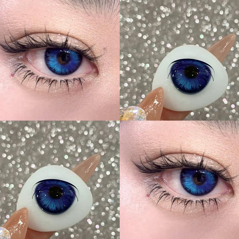 MYEYEBB Butterfly Petal Blue Prescrition Colored Contact Lenses丨6 Months - image 4