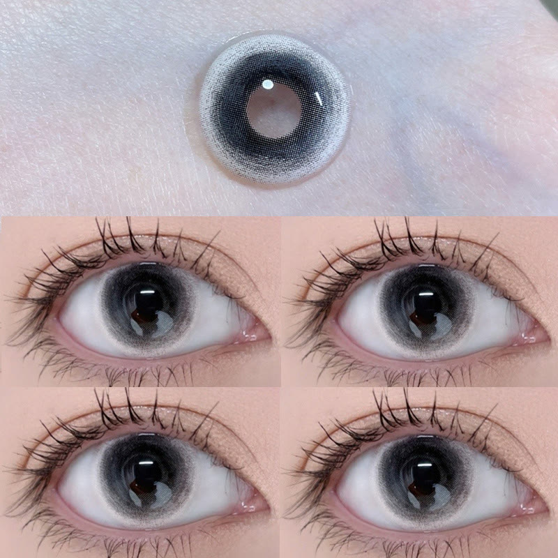MYEYEBB Midnight Mist Black Prescrition Cosplay Colored Contact Lenses - image 3