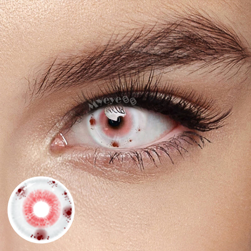 MYEYEBB Crimson Mirage White Cosplay Colored Contact Lenses - Crimson Mirage White - 0.00 - RY1010 - image 1