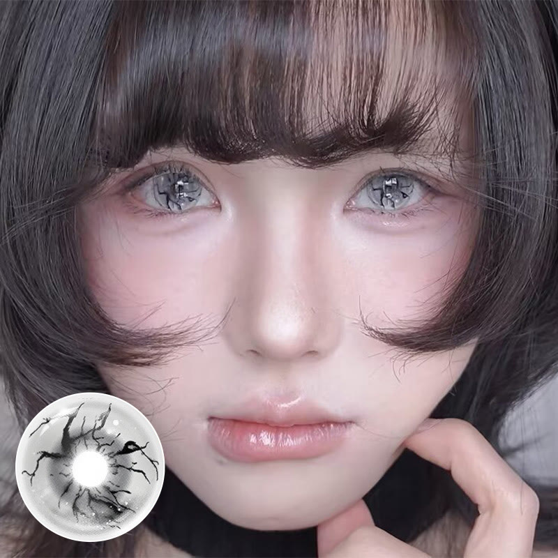 MYEYEBB Ghoul's Veins White Cosplay Colored Contact Lenses丨1 Day - image 2