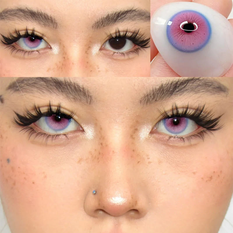 MYEYEBB Serpent Pink Prescrition Cosplay Colored Contact Lenses - image 3