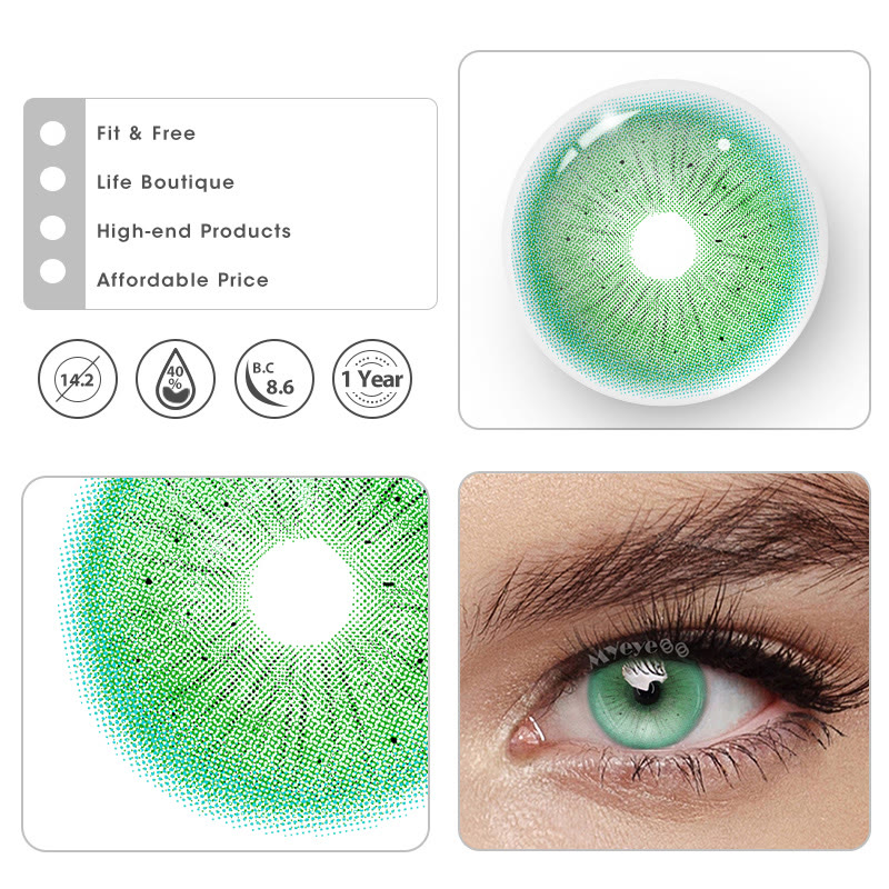 MYEYEBB Serpent Green Prescrition Cosplay Colored Contact Lenses - image 9
