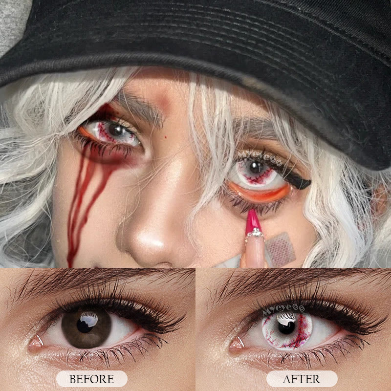 MYEYEBB Witch's Brew White Red Cosplay Colored Contact Lenses丨1 Day - image 3