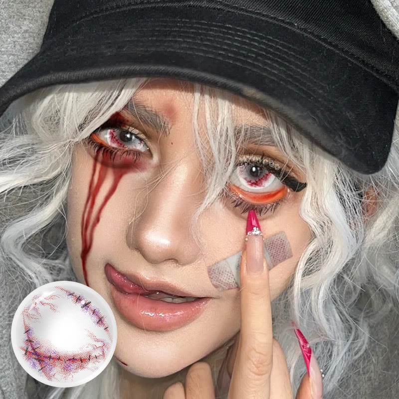 MYEYEBB Witch's Brew White Red Cosplay Colored Contact Lenses丨1 Day - image 2