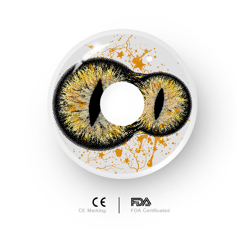 MYEYEBB Twin Inferno Iris Gold Brown Cosplay Colored Contact Lenses丨1 Day - image 5