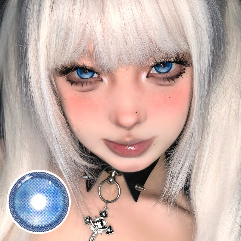 MYEYEBB Stitch Button Blue Cosplay Colored Contact Lenses丨1 Day - image 2