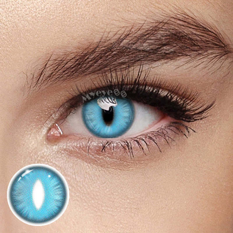 MYEYEBB Dragon Eye Blue Cosplay Colored Contact Lenses丨1 Day - Dragon Eye Blue (1 Day) - 0.00 - OD_DY01_BU - image 1