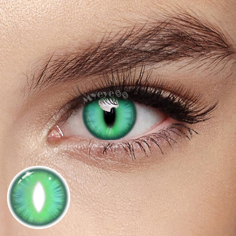 MYEYEBB Dragon Eye Green Cosplay Colored Contact Lenses丨1 Day - Dragon Eye Green (1 Day) - 0.00 - OD_DY01_GN - image 1