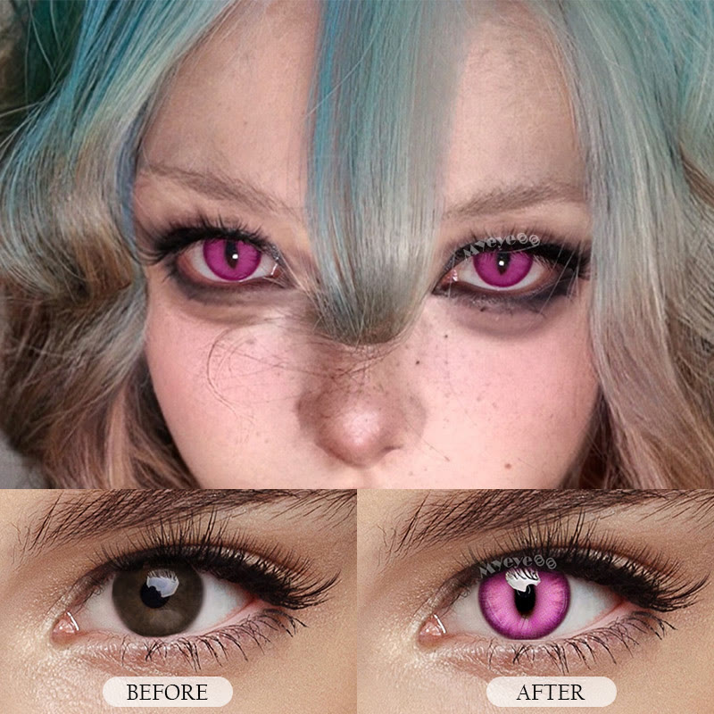 MYEYEBB Dragon Eye Violet Cosplay Colored Contact Lenses丨1 Day - image 5