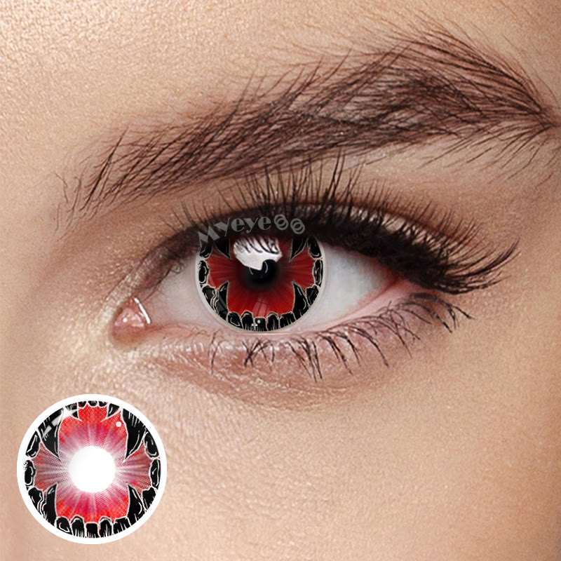 MYEYEBB Shadow Hound Red Cosplay Colored Contact Lenses丨1 Day - Shadow Hound Red (1 Day) - 0.00 - OD_GLine66 - image 1