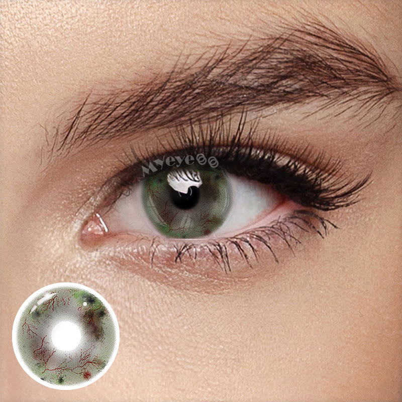 MYEYEBB Rotten Soul Green Cosplay Colored Contact Lenses丨1 Day - Rotten Soul Green (1 Day) - 0.00 - OD_NinaB02 - image 1