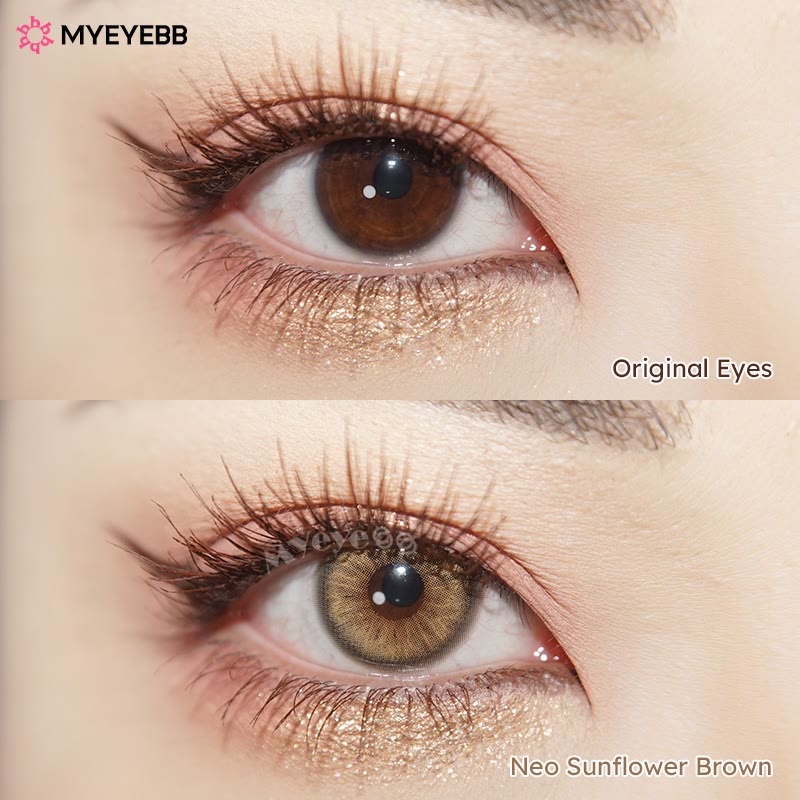 MYEYEBB Pro Neo Sunflower Brown Prescrition Colored Contact Lenses - image 5