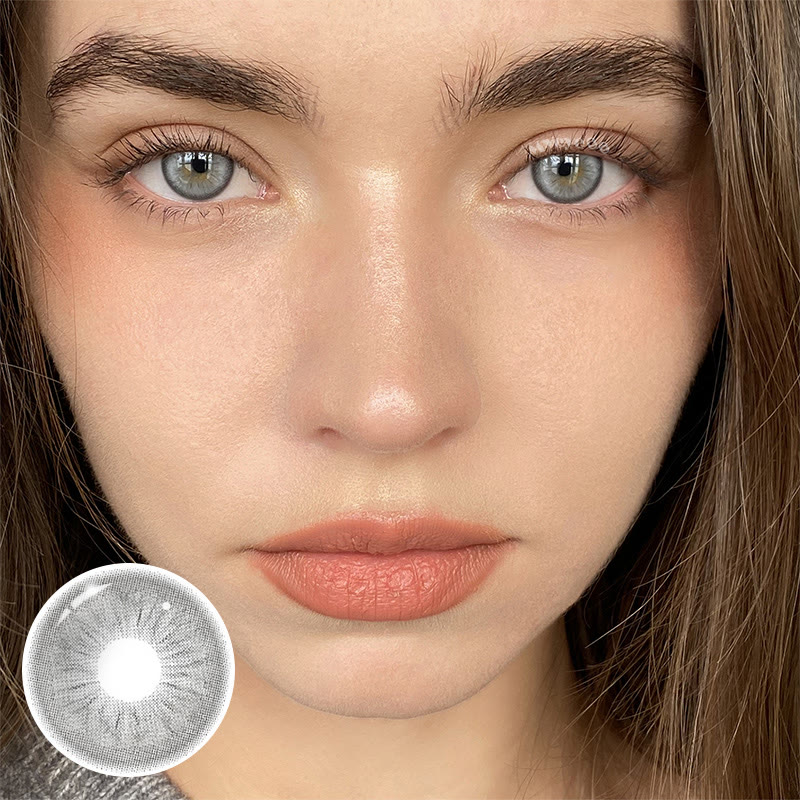 MYEYEBB Glacier Ash Grey Prescrition Colored Contact Lenses - image 3