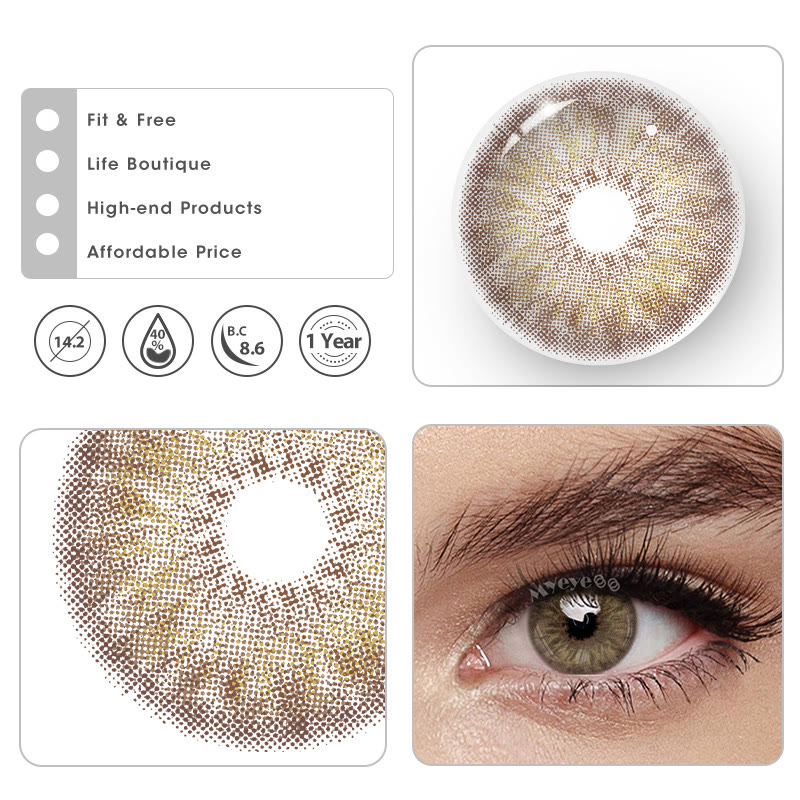MYEYEBB Petite Iris Brown Prescrition Colored Contact Lenses - image 7