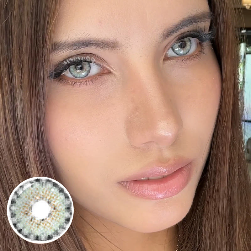 MYEYEBB Pro Halo Iris Green Colored Contact Lenses - image 2