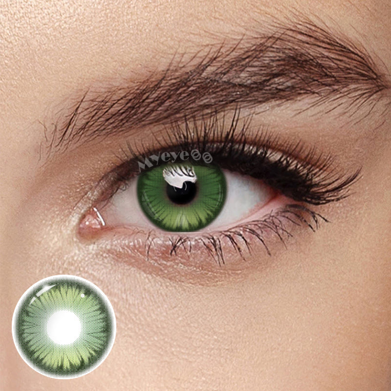 MYEYEBB Butterfly Petal Green Prescription Colored Contact Lenses丨6 Months - Butterfly Petal Green - -8.00 - FC950_GN - image 1