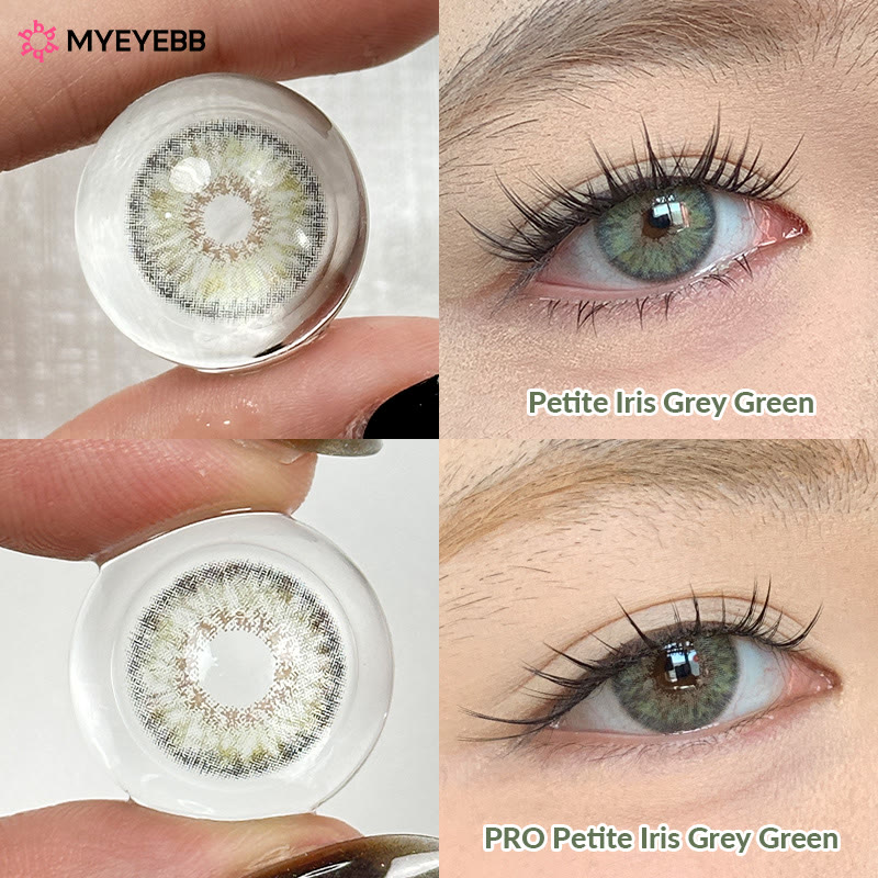 MYEYEBB Pro Petite Iris Grey Green Prescription Colored Contact Lenses - image 3