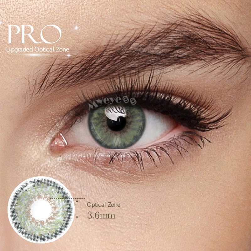 MYEYEBB Pro Petite Iris Grey Green Prescription Colored Contact Lenses丨Monthly - image 2