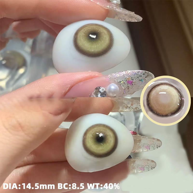 MYEYEBB Cyber Gold Brown Prescription Cosplay Colored Contact Lenses - image 4