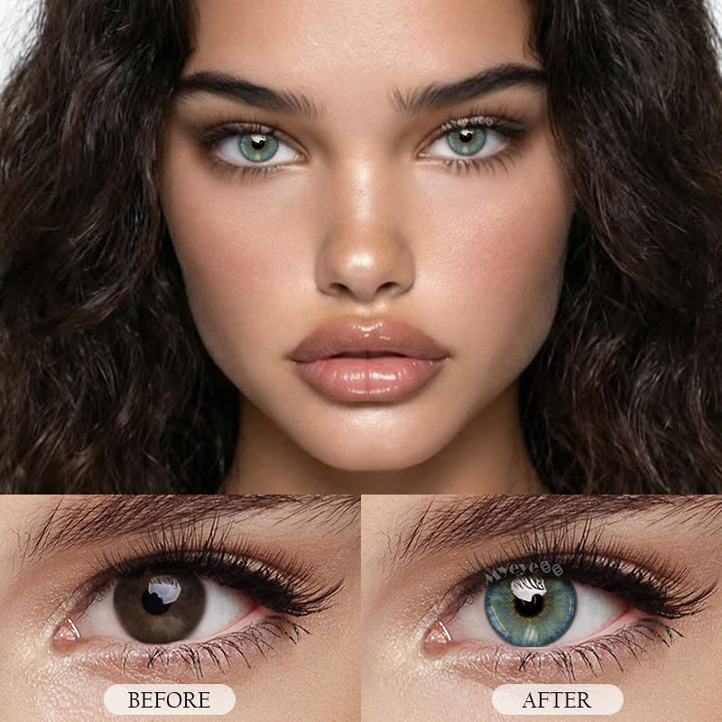 MYEYEBB Petite Iris Blue Prescription Colored Contact Lenses丨Monthly - image 5