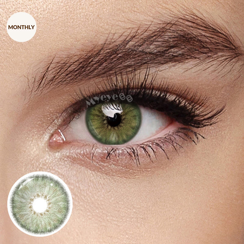 MYEYEBB Petite Iris Green Prescription Colored Contact Lenses丨Monthly - Petite Iris Green (Monthly) - -8.00 - MI23-2(HBE1126-2)