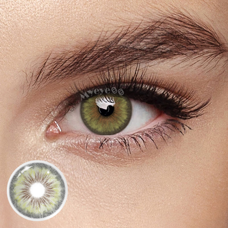MYEYEBB Halo Iris Green Prescription Colored Contact Lenses丨Monthly - Halo Iris Green (Monthly) - -8.00 - MI22-2(HBE1047-2) - image 2