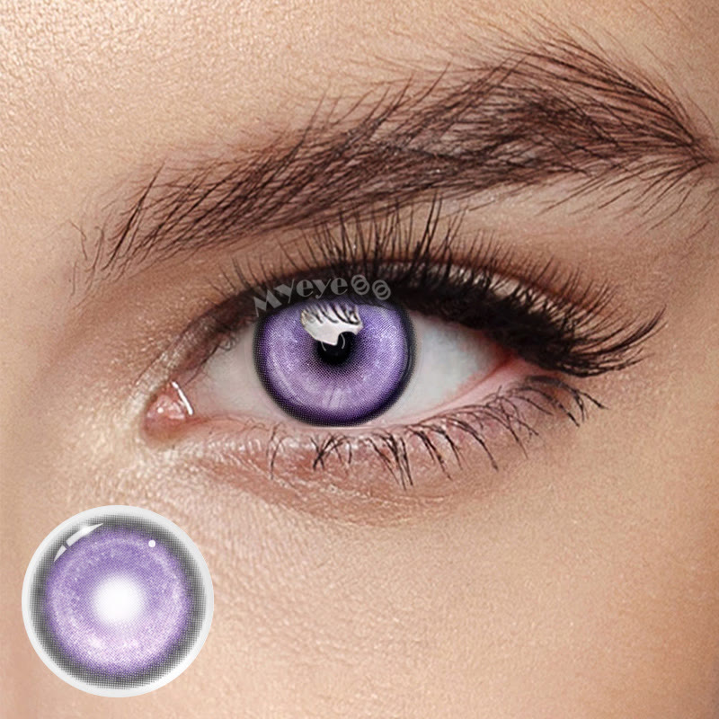 MYEYEBB Cyber Violet Prescription Cosplay Colored Contact Lenses丨1 Day-10 pcs - Cyber Violet (1 Day-10 pcs) - -8.00 - TD2001_VT_10pcs - image 1