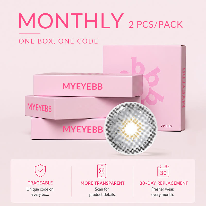 MYEYEBB Tiny Iris Grey Small Pupil Prescription Colored Contact Lenses - image 4