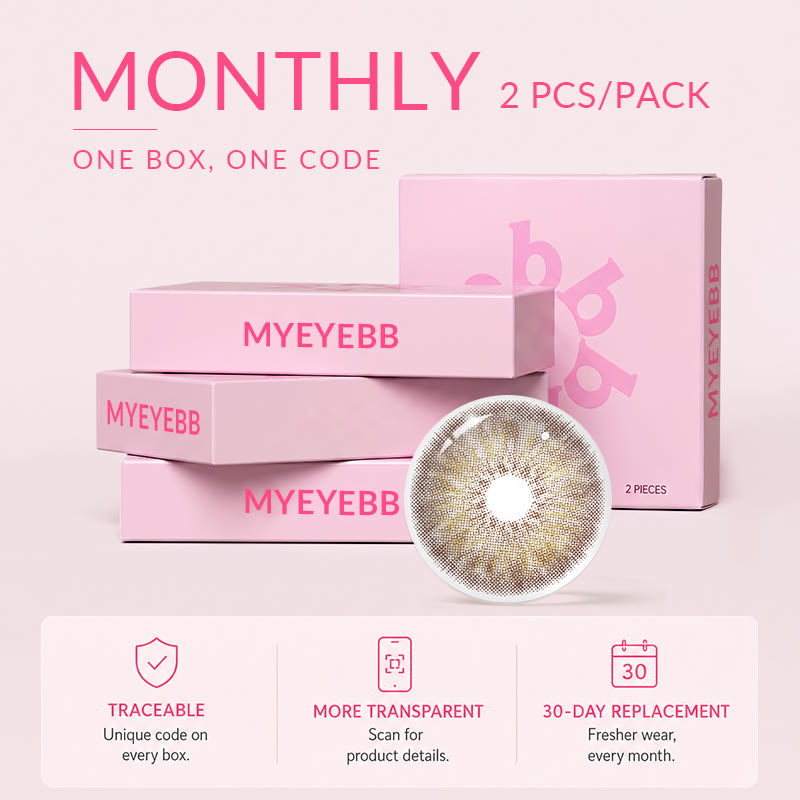 MYEYEBB Petite Iris Brown Prescription Colored Contact Lenses丨Monthly - image 5