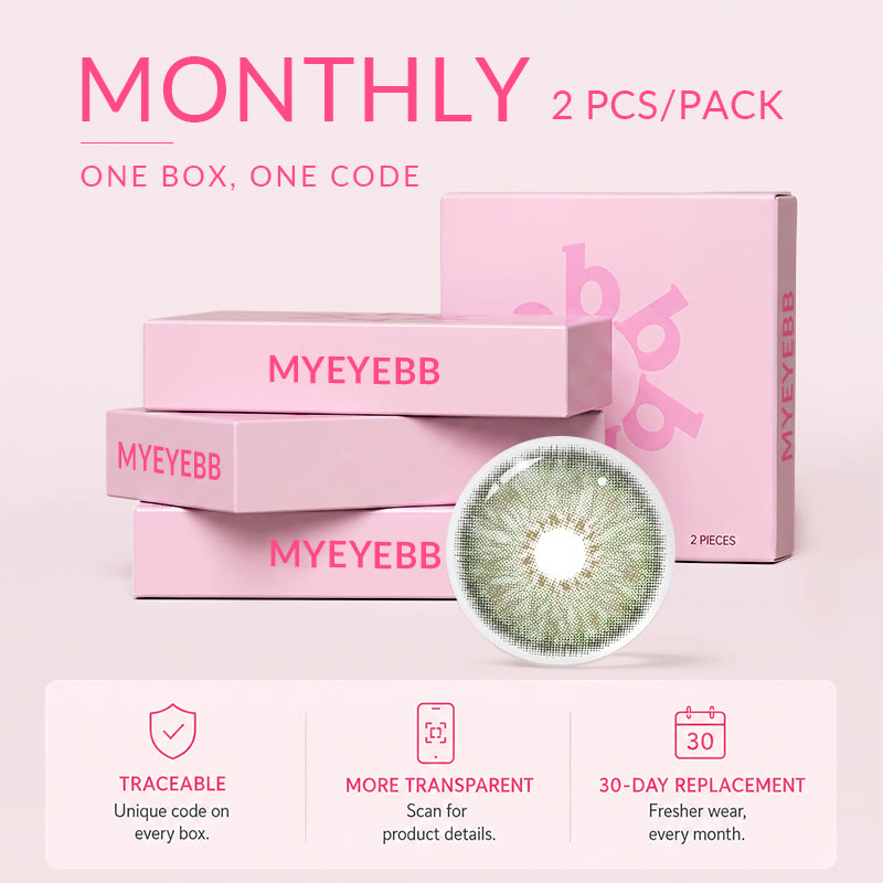MYEYEBB Petite Iris Green Prescription Colored Contact Lenses丨Monthly - image 5