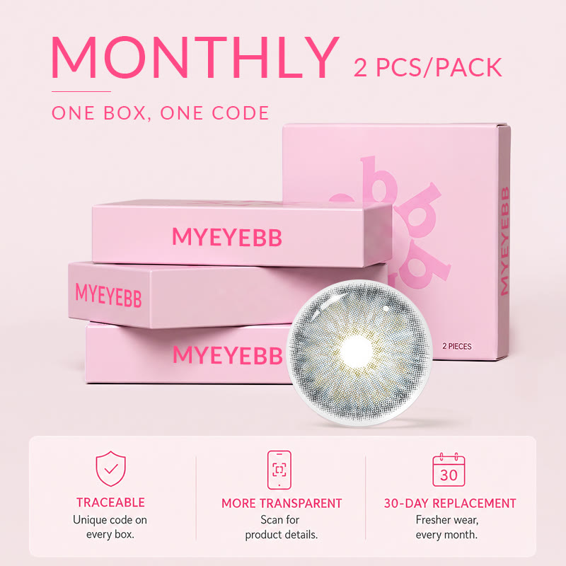 MYEYEBB Petite Iris Blue Prescription Colored Contact Lenses丨Monthly - image 3