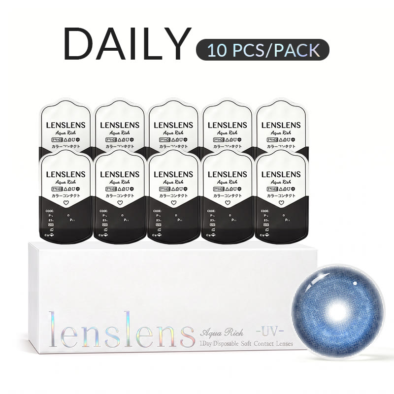 MYEYEBB Cyber Dark Blue Prescription Cosplay Colored Contact Lenses丨1 Day-10 pcs - image 2