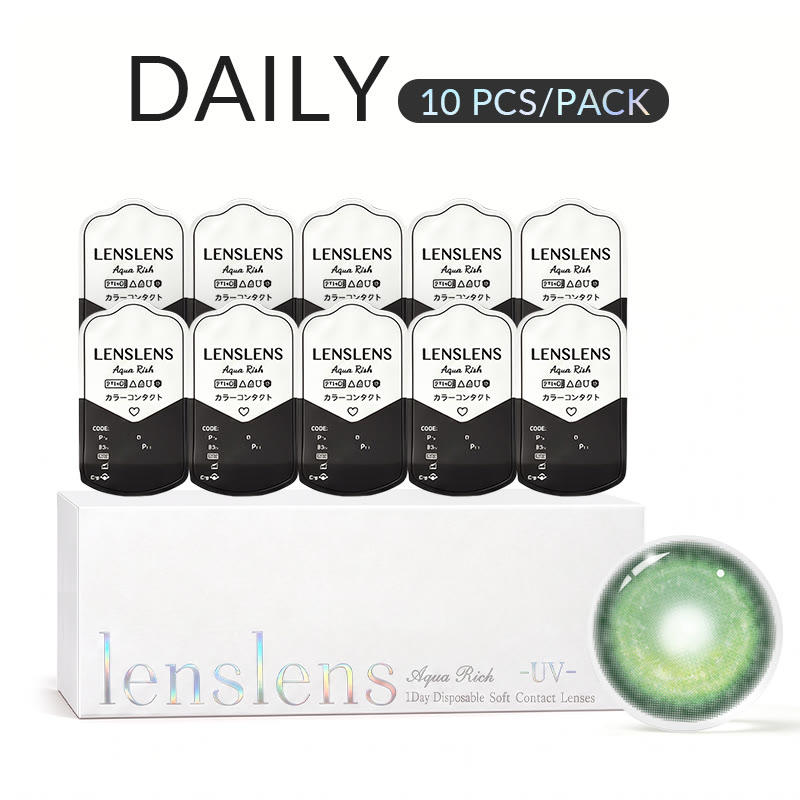 MYEYEBB Cyber Green Prescription Cosplay Colored Contact Lenses丨1 Day-10 pcs - image 2