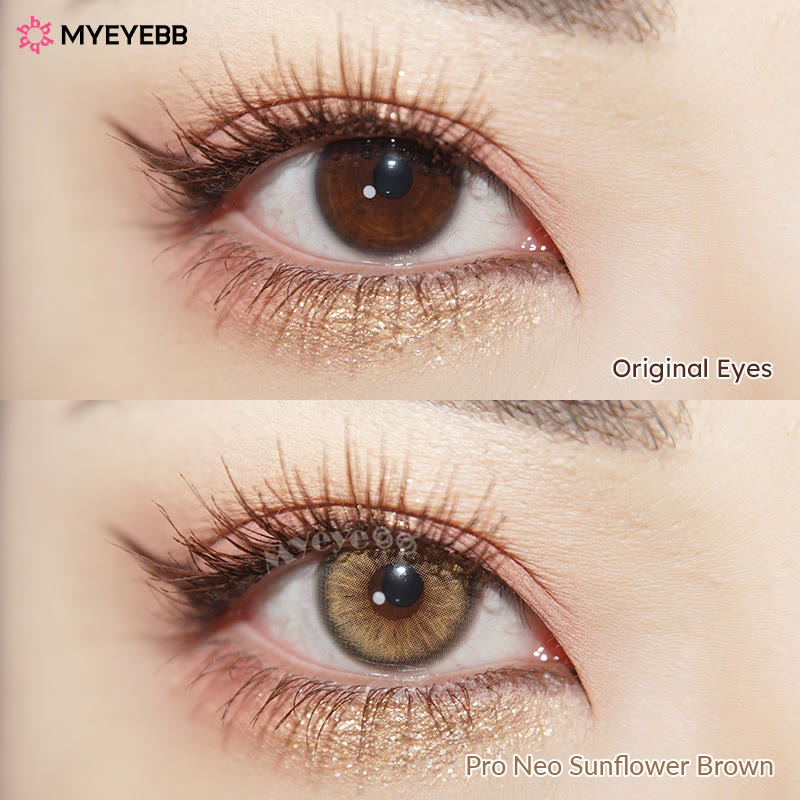 MYEYEBB Pro Neo Sunflower Brown Prescription Colored Contact Lenses - image 5