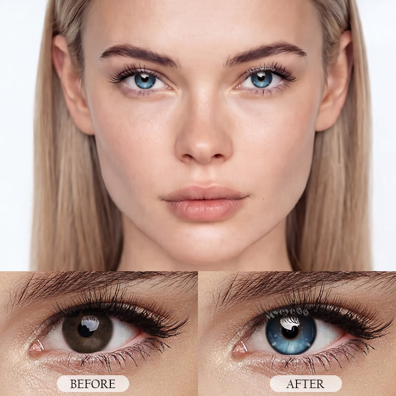 MYEYEBB Radiant Blue Colored Contact Lenses | 1 Day-10 Pcs - image 8