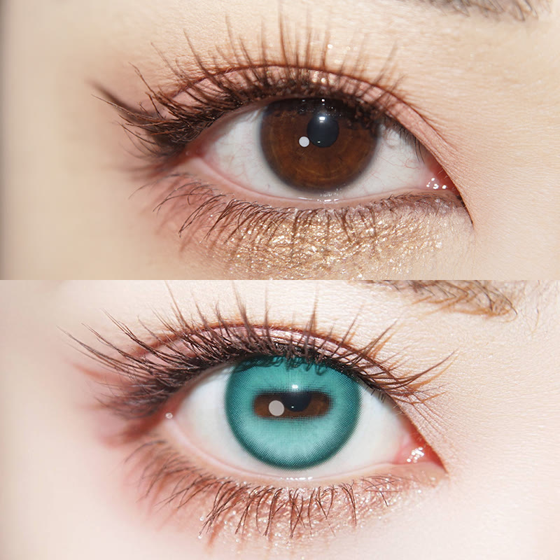 MYEYEBB Goat Eye Blue Green Cosplay Colored Contact Lenses | 1 Day-4 Pcs - image 2