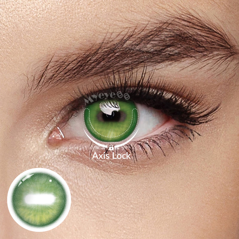 MYEYEBB Goat Eye Green Cosplay Colored Contact Lenses | 1 Day-4 Pcs - Goat Eye Green (1 Day-4 Pcs) - 0.00 - OD_DY16_GN - image 1