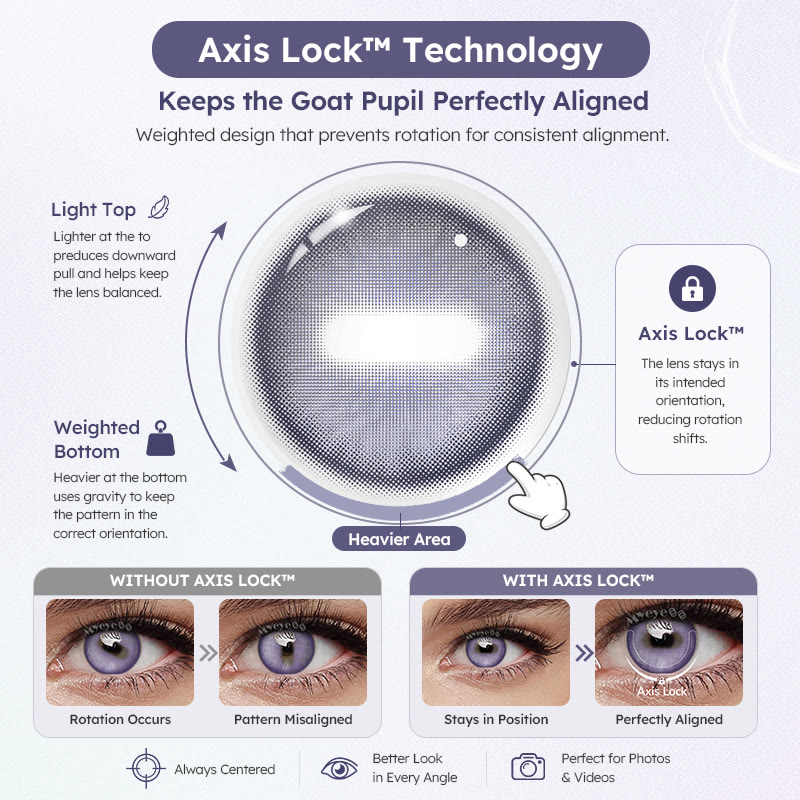 MYEYEBB Goat Eye Violet Cosplay Colored Contact Lenses | 1 Day-4 PCS - image 4