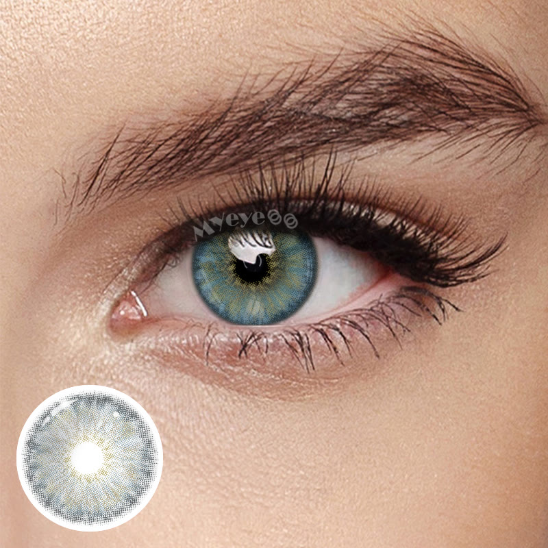 MYEYEBB Petite Iris Blue Prescription Colored Contact Lenses丨Monthly - Petite Iris Blue (Monthly) - -8.00 - MI23-3(HBE1248-3) - image 1