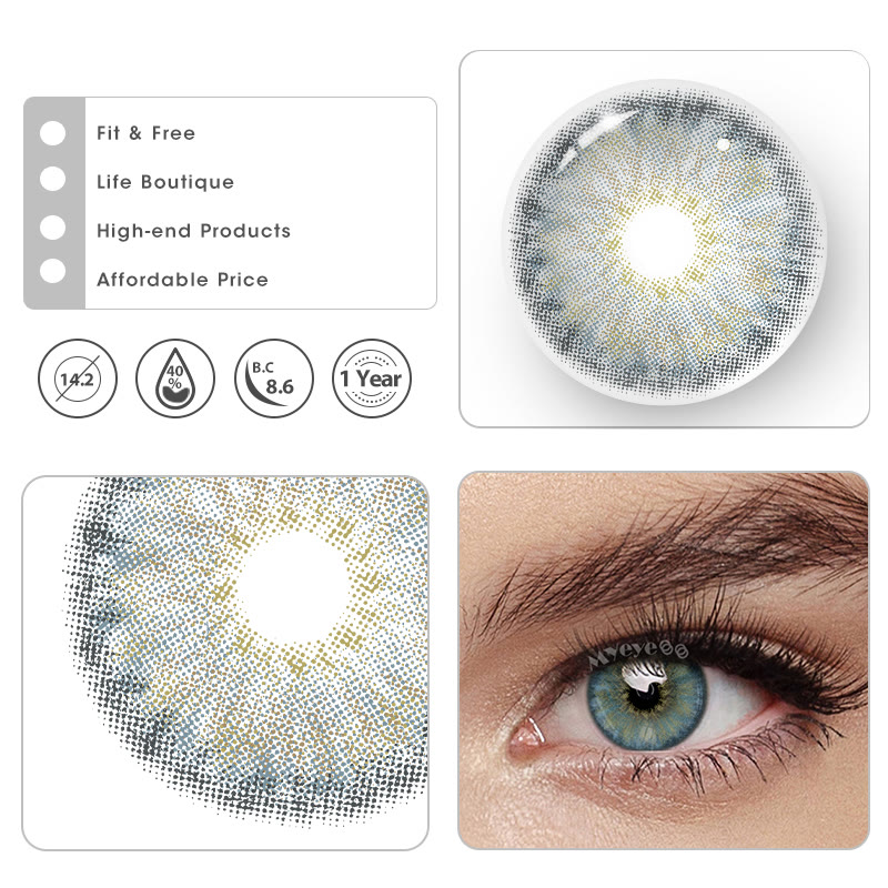 MYEYEBB Petite Iris Blue Prescription Colored Contact Lenses丨Monthly - image 8