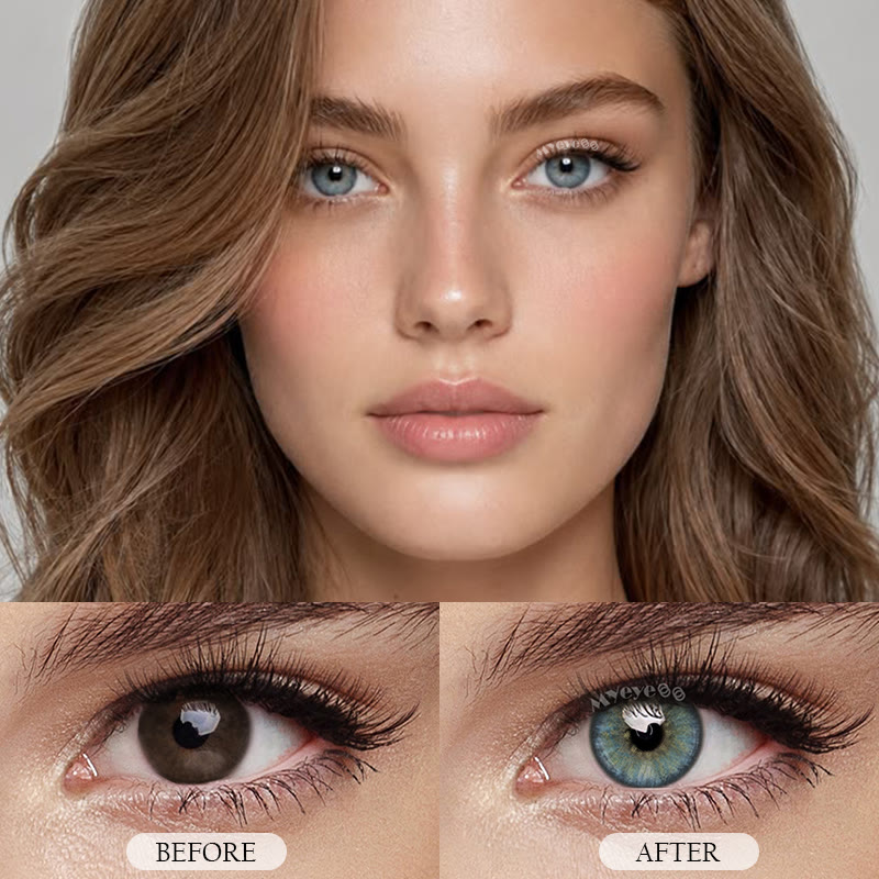 MYEYEBB Plus Petite Iris Blue Prescription Colored Contact Lenses丨Monthly - image 6