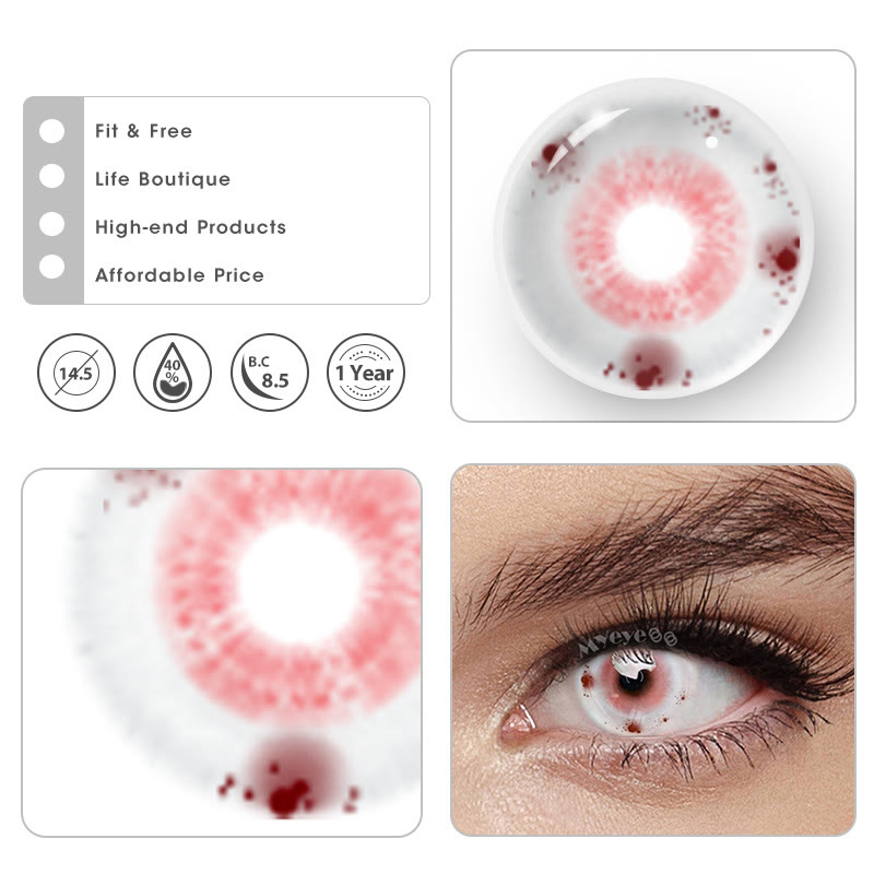MYEYEBB Crimson Mirage White Cosplay Colored Contact Lenses - image 6