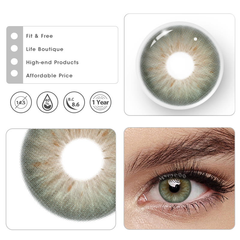 MYEYEBB Western Green Colored Contact Lenses - image 5