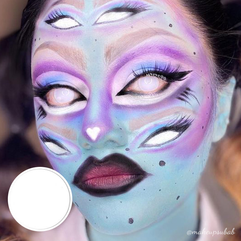 MYEYEBB Blind Mini Sclera White Out Cosplay Colored Contact Lenses - image 12