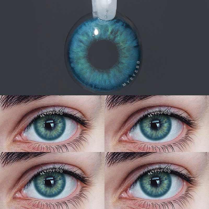 MYEYEBB Aegean Sea II Blue Prescription Colored Contact Lenses - image 3